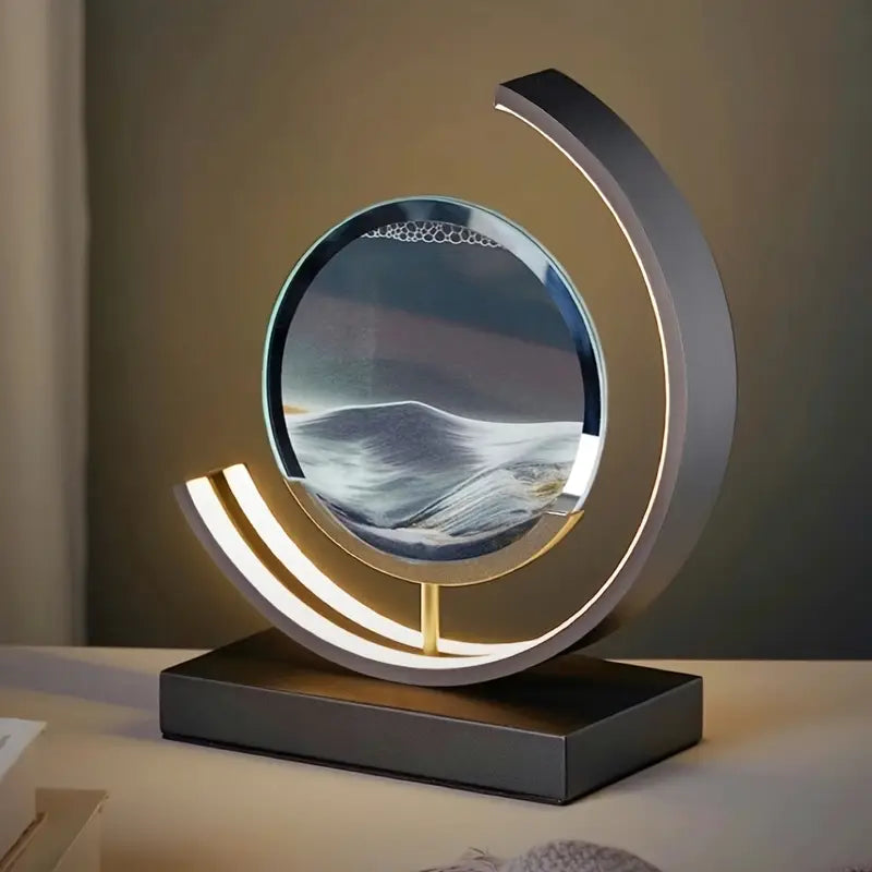 Modern Geometric Sand Art Desk Lamp