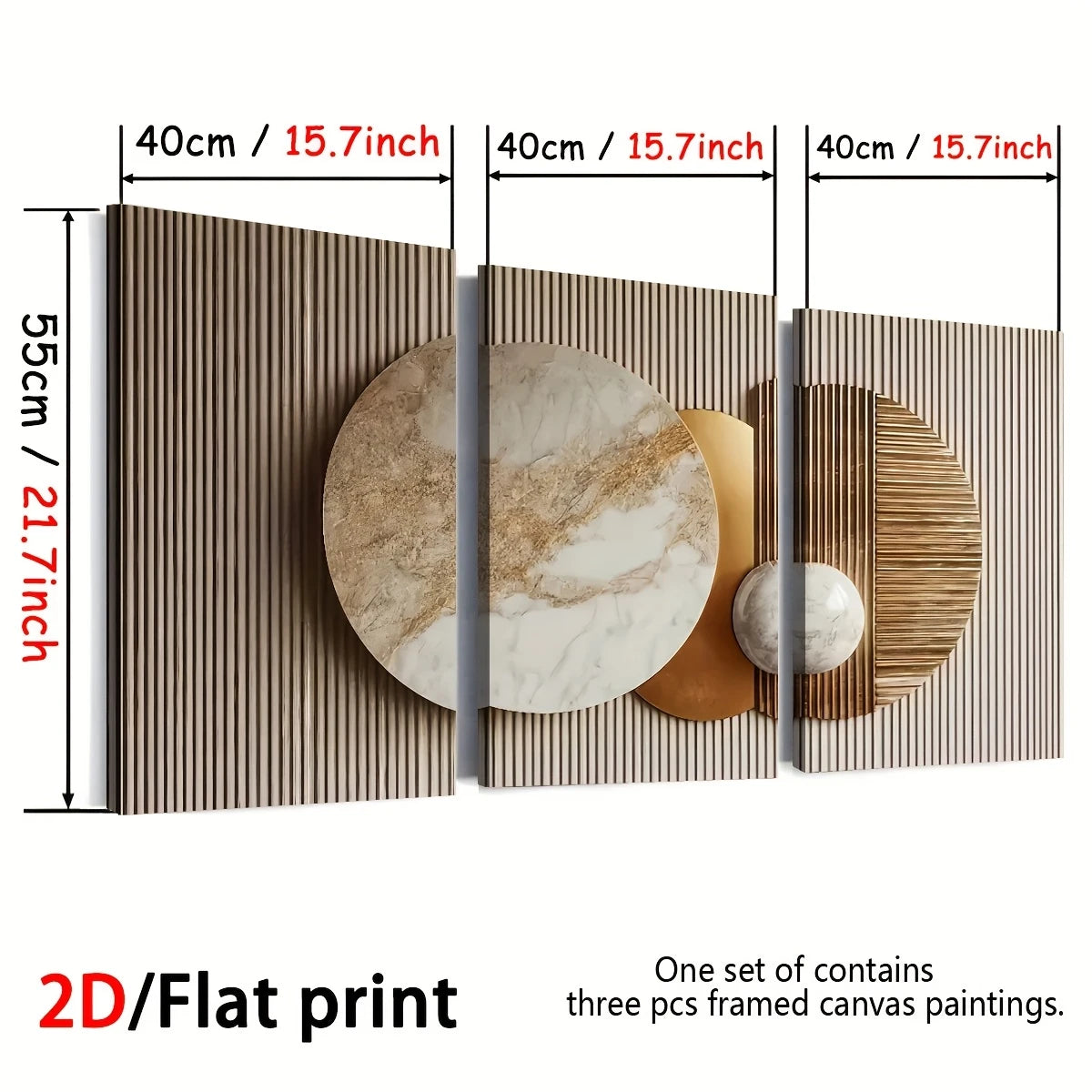 Flat Abstract Prints for Home & Office Décor 2D
