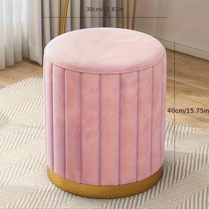 Chic Round Makeup Stool