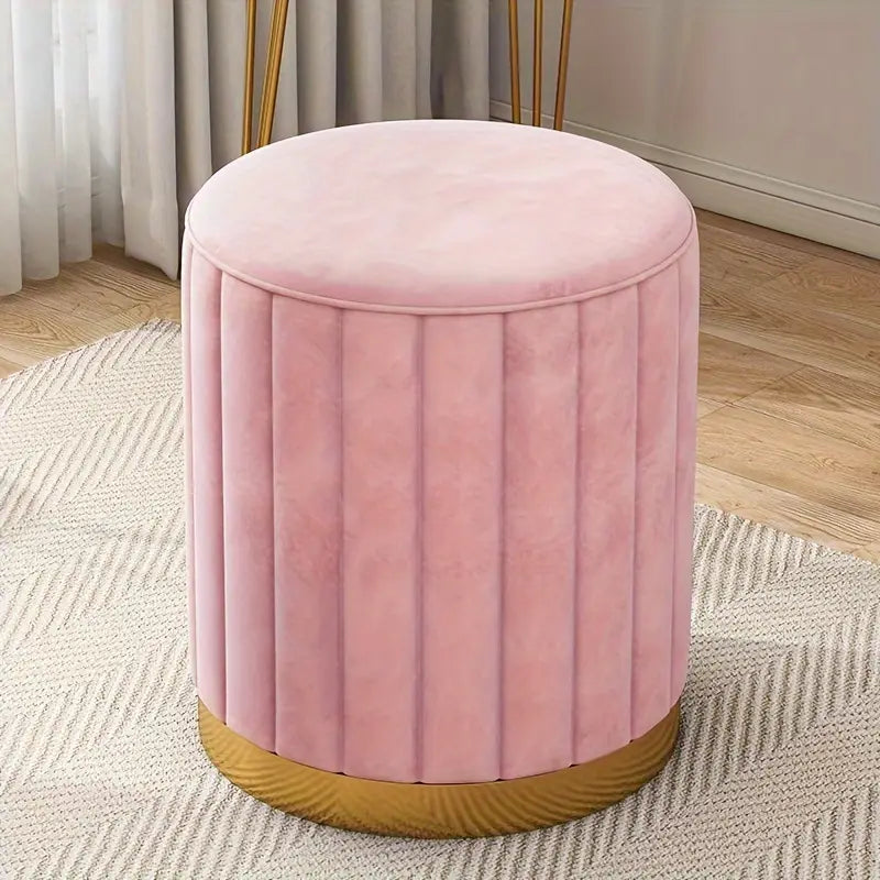 Chic Round Makeup Stool