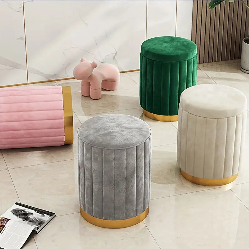 Chic Round Makeup Stool