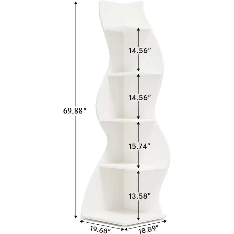 Curved Seagrass Inspired Corner Shelf