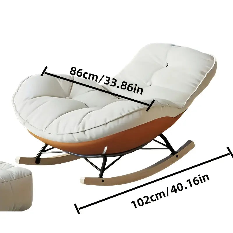 Modern White Rocking Lounge Chair