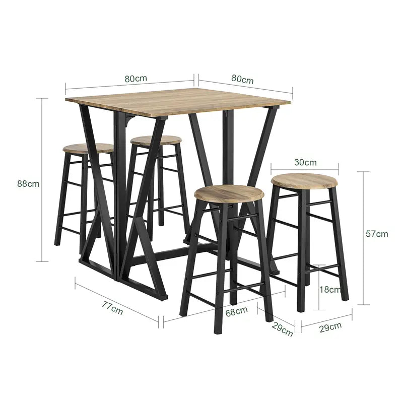 Dining Set with Foldable Table