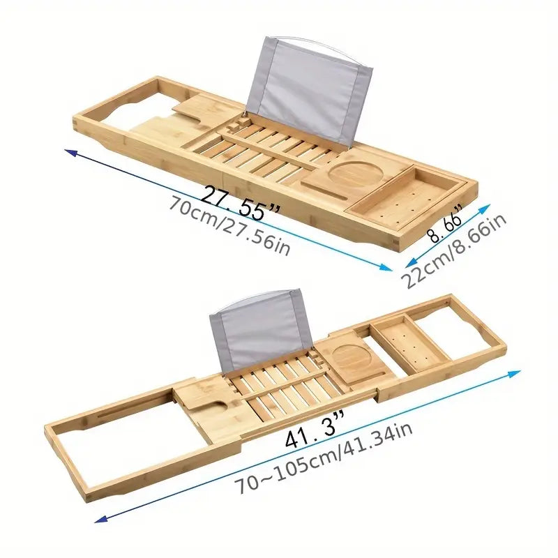 Bamboo Bath Tray Adjustable
