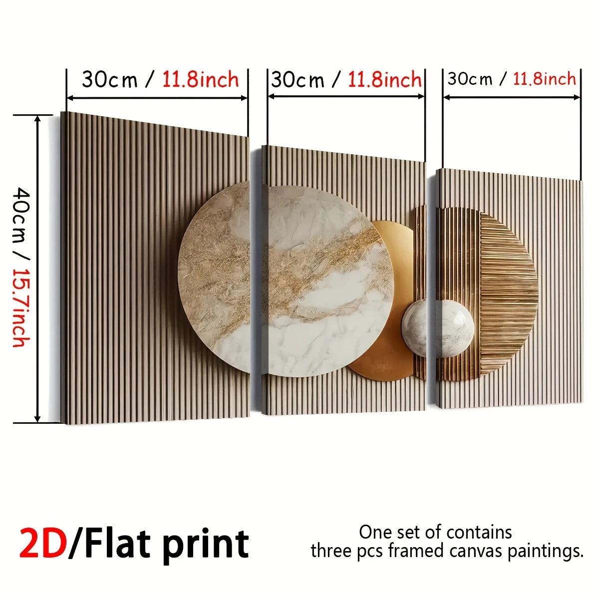 Flat Abstract Prints for Home & Office Décor 2D