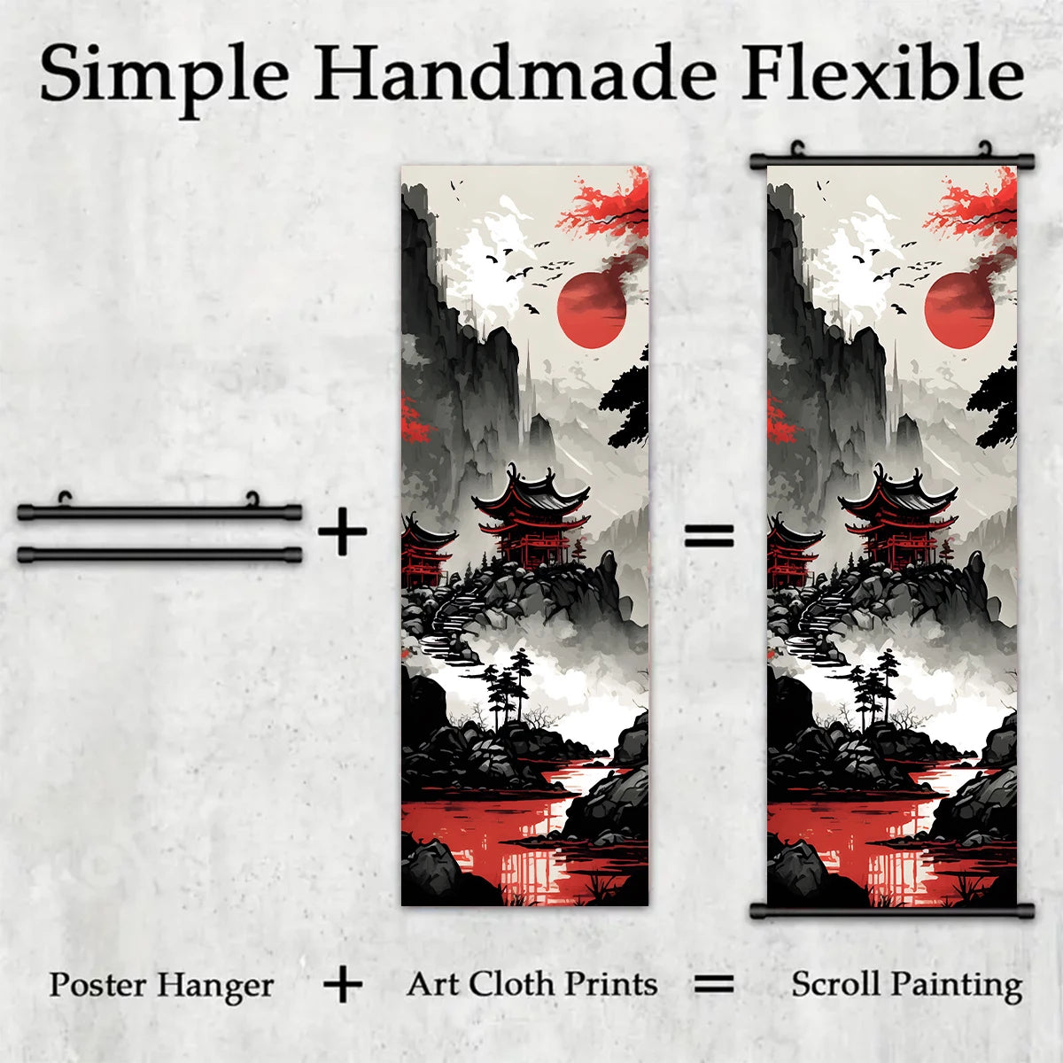 Japanese Anime Scenery Canvas Wall Scrolls