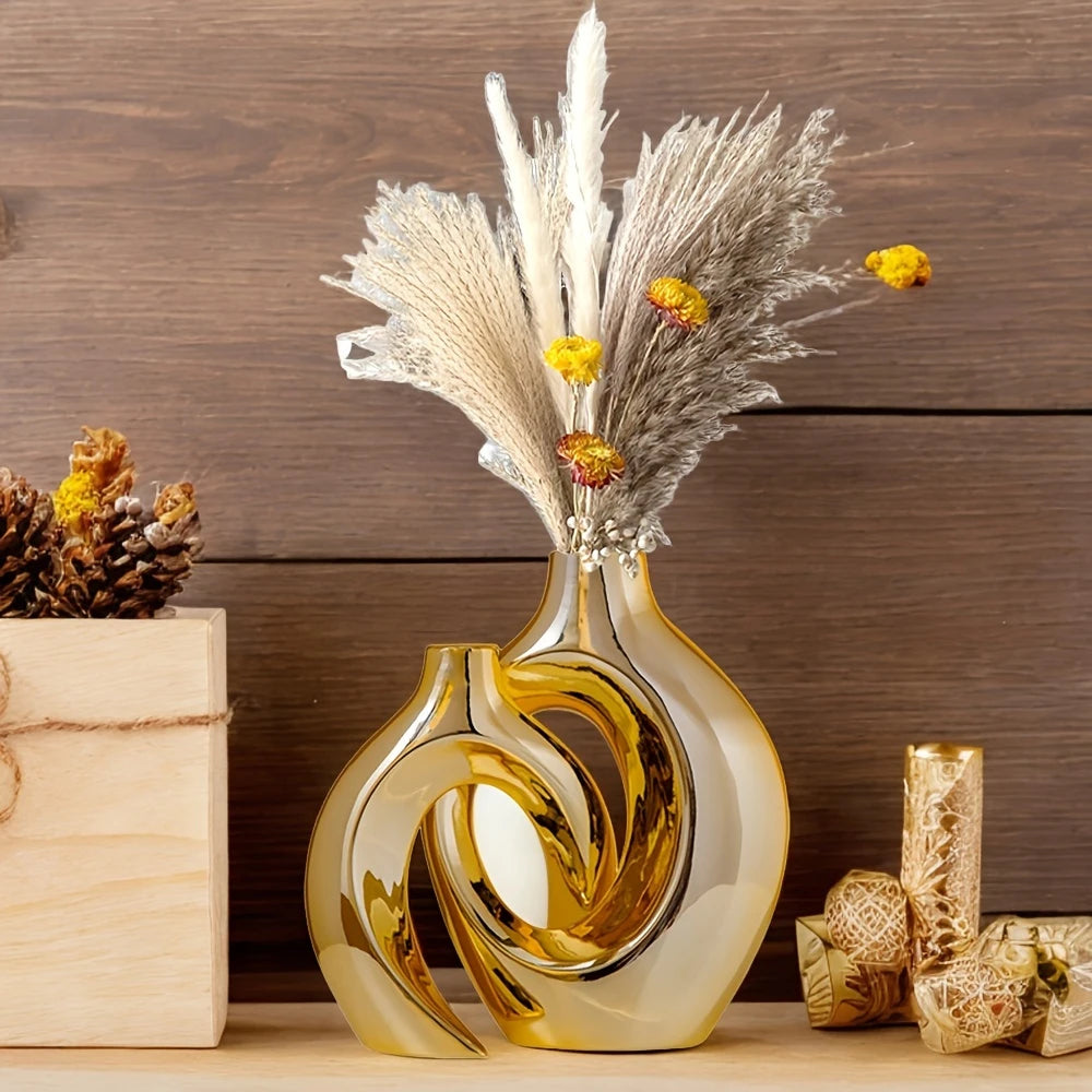 Gold Cylinder Vases for Home Décor