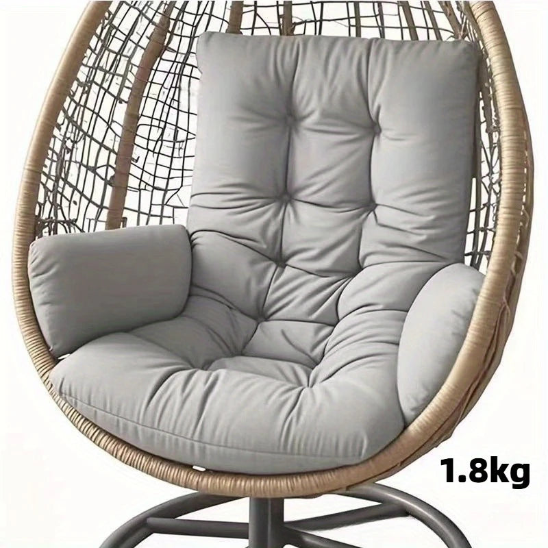 Velvet Egg Chair with Detachable Cushion