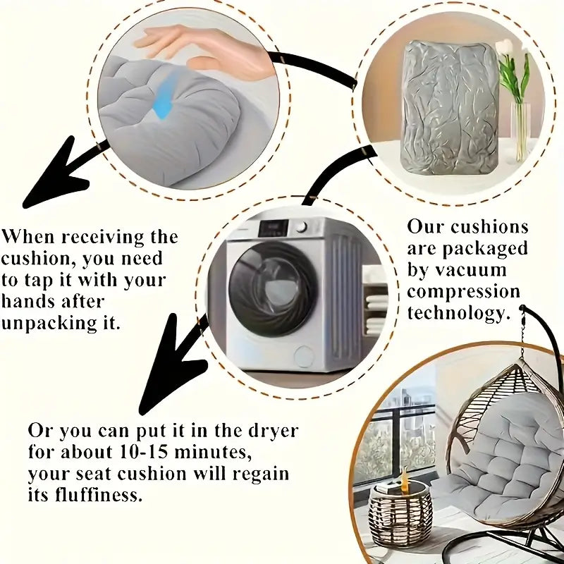 Egg-Shaped Hanging Chair Cushion