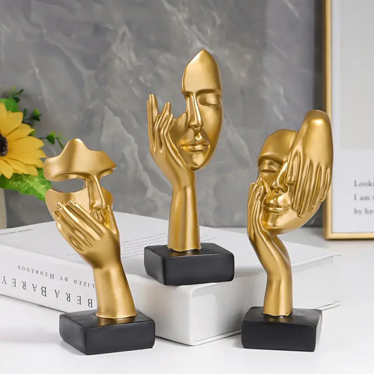 Elegant Thinker Statue Set