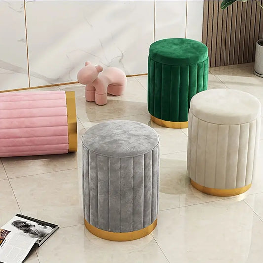 Chic Round Makeup Stool