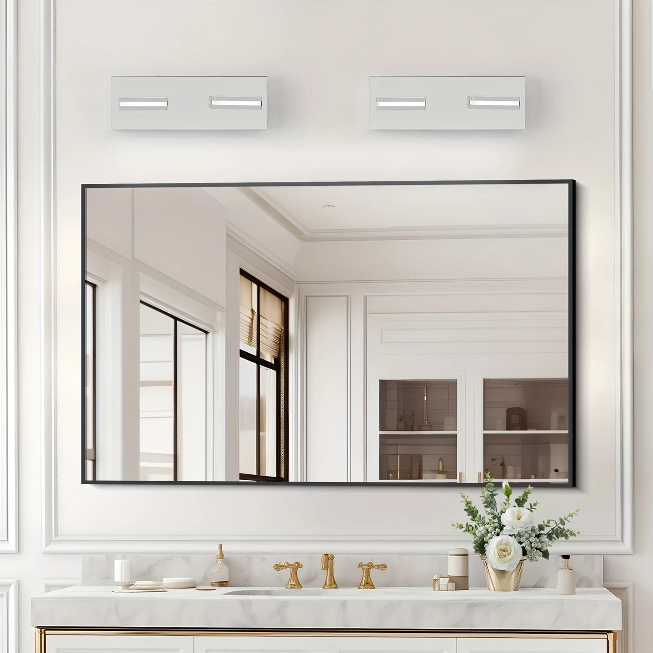 Light Matte Black LED Bathroom Vanity Fixture