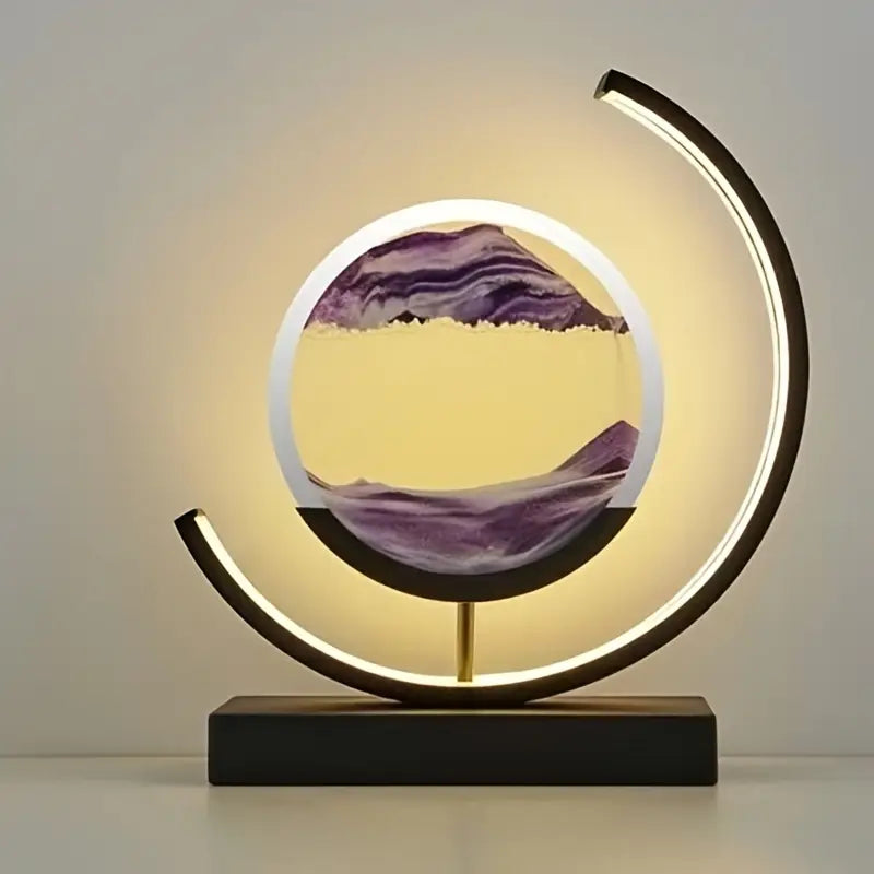 Modern Geometric Sand Art Desk Lamp