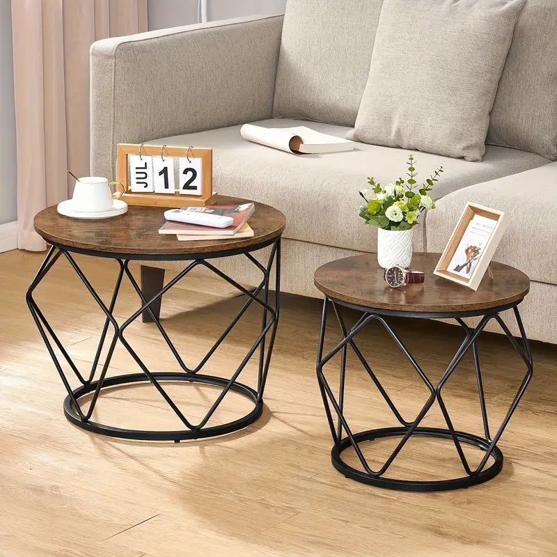 Round Coffee Table 2pcs