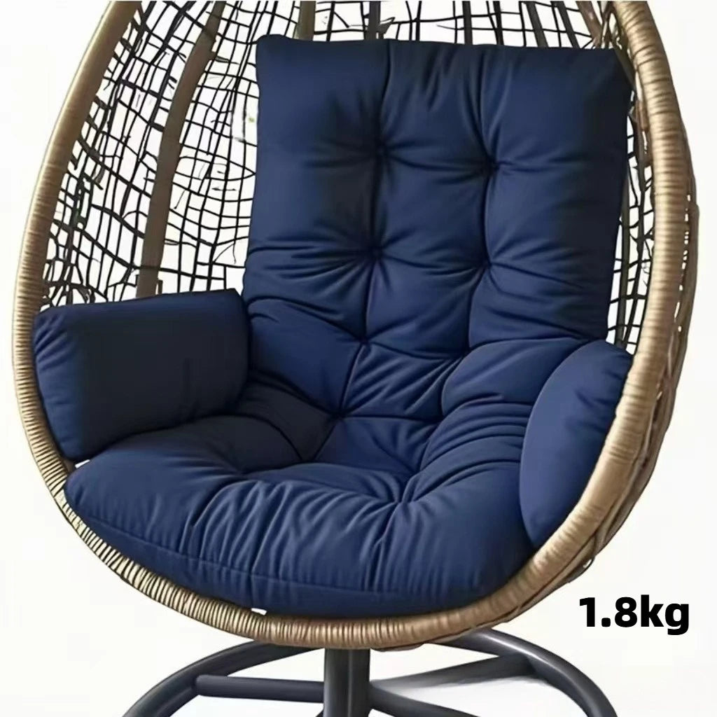 Velvet Egg Chair with Detachable Cushion
