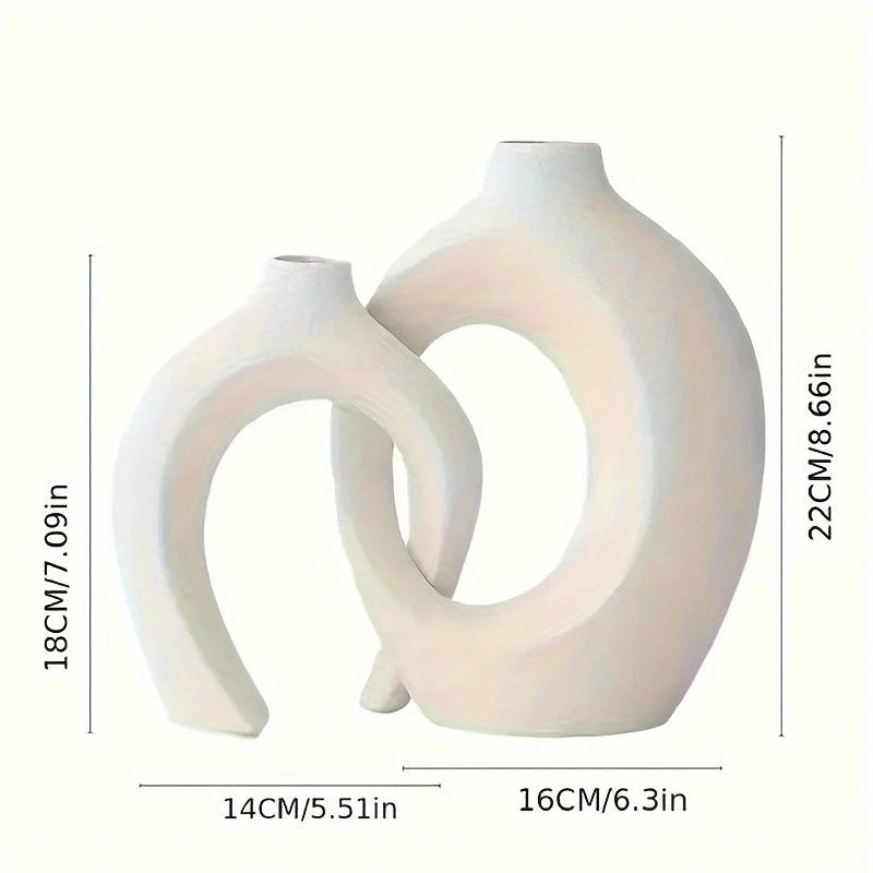 Elegant Bohemian Geometric Vase Duo