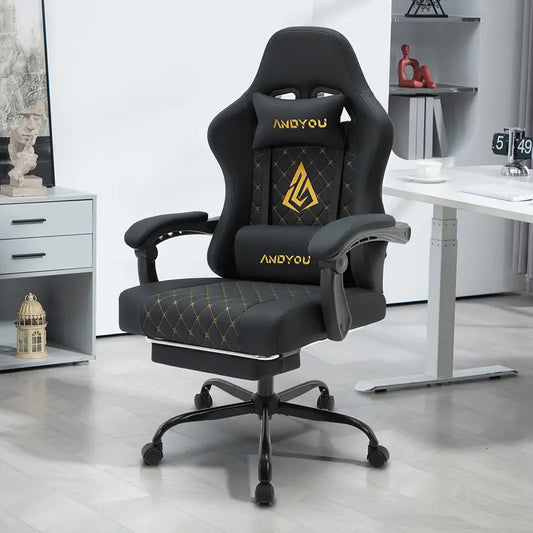 Gaming Chair with Footrest
