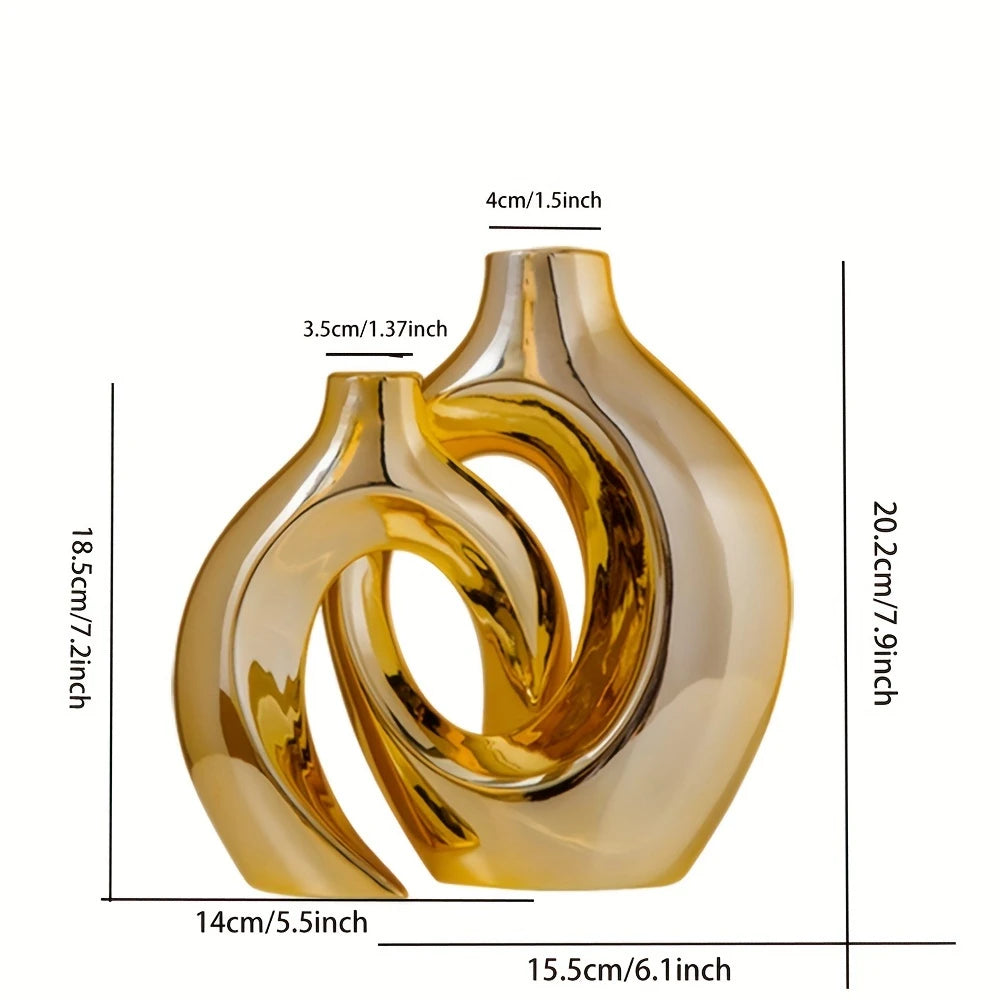 Gold Cylinder Vases for Home Décor