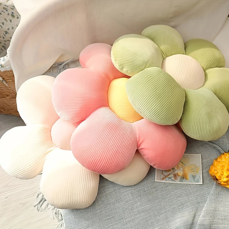 Vibrant Flower Shaped Pillow