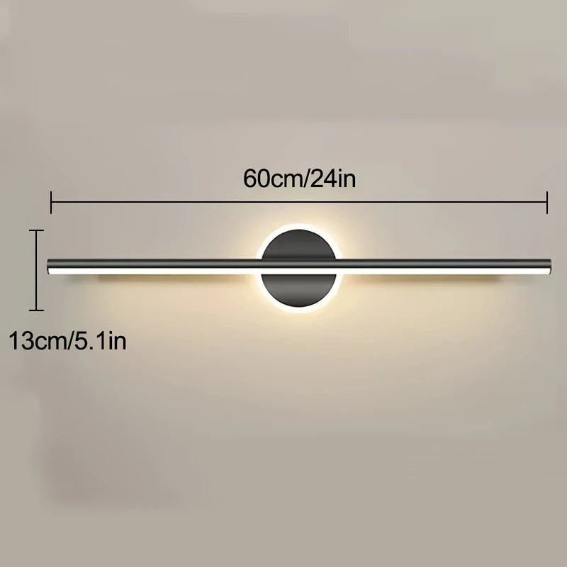 Matte Black LED Vanity Light