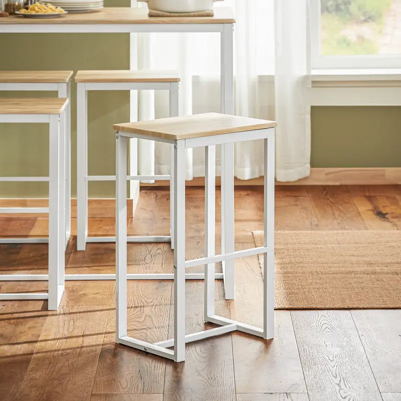 Dining Table with 4 Bar Stools Wood