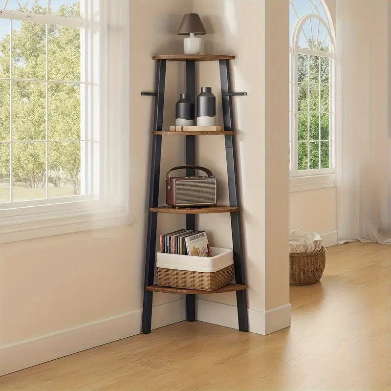 Industrial Retro Corner Shelf Unit