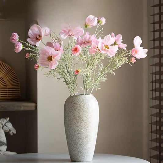 Premium White Ceramic Vase with Sculptural Texture