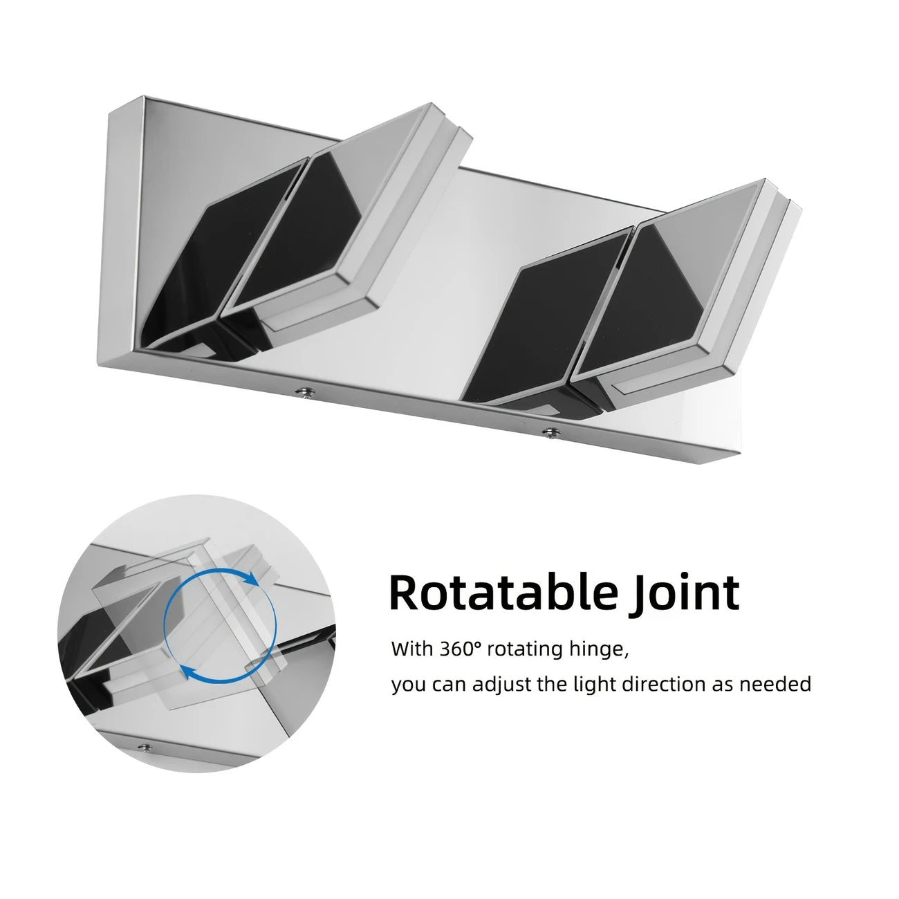 Light Matte Black LED Bathroom Vanity Fixture