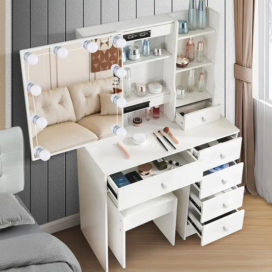 White Modern Vanity Desk