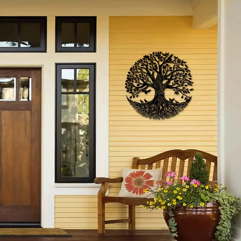 Art Deco Tree of Life Metal Wall Sculpture