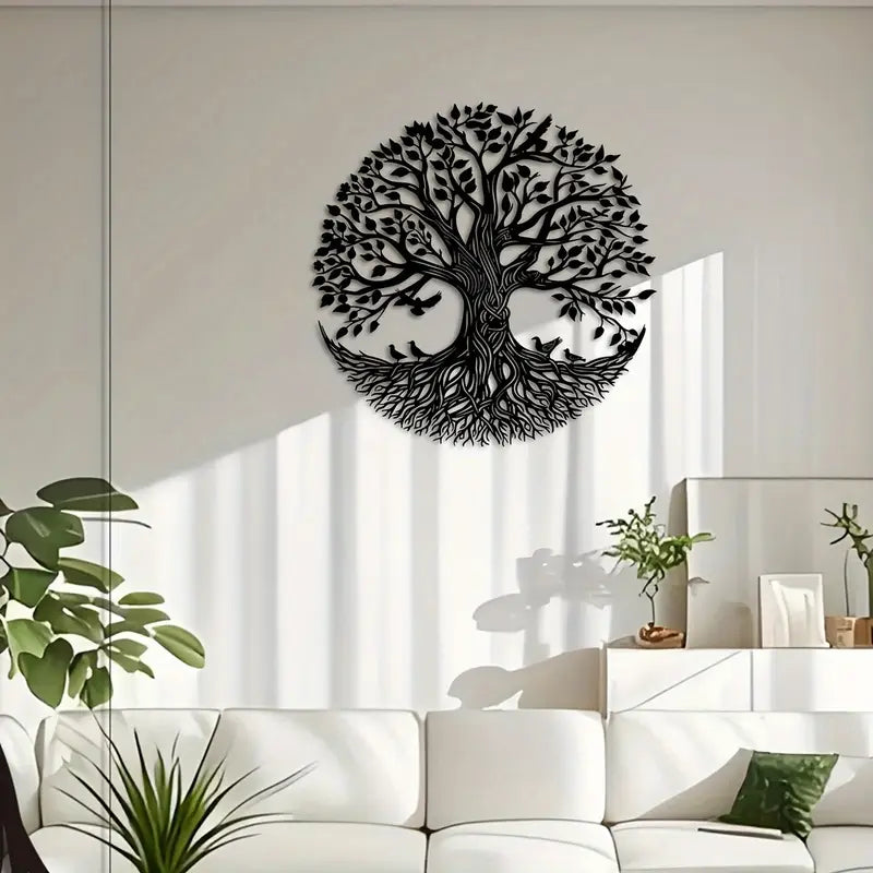 Art Deco Tree of Life Metal Wall Sculpture