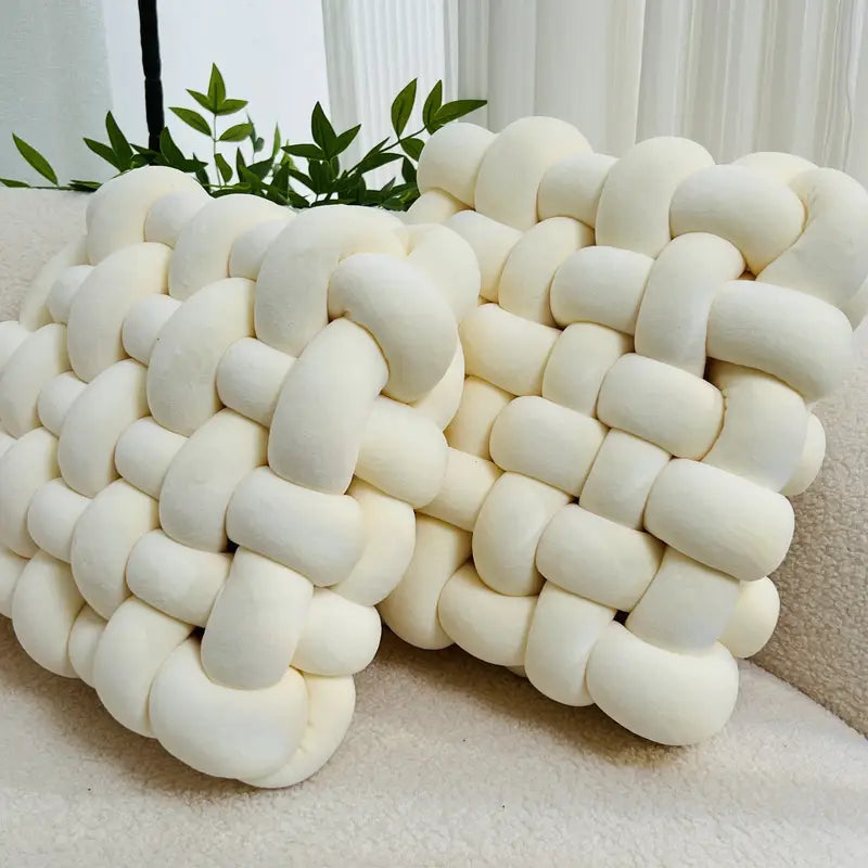 Knotted Throw Pillow Set