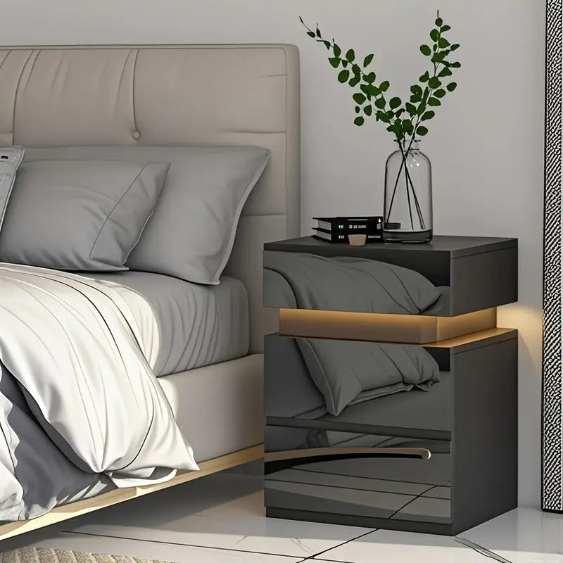 Glossy Finish Side Table for Bedroom