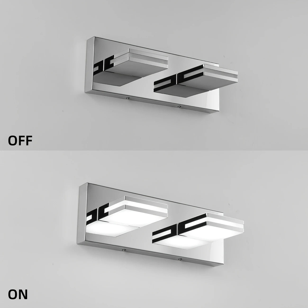 Light Matte Black LED Bathroom Vanity Fixture
