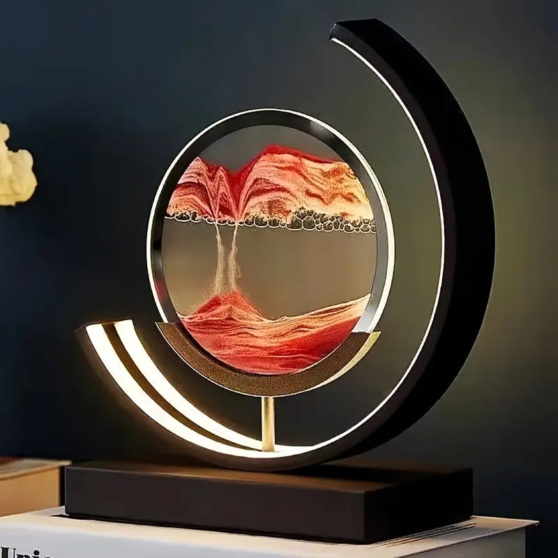 Modern Geometric Sand Art Desk Lamp