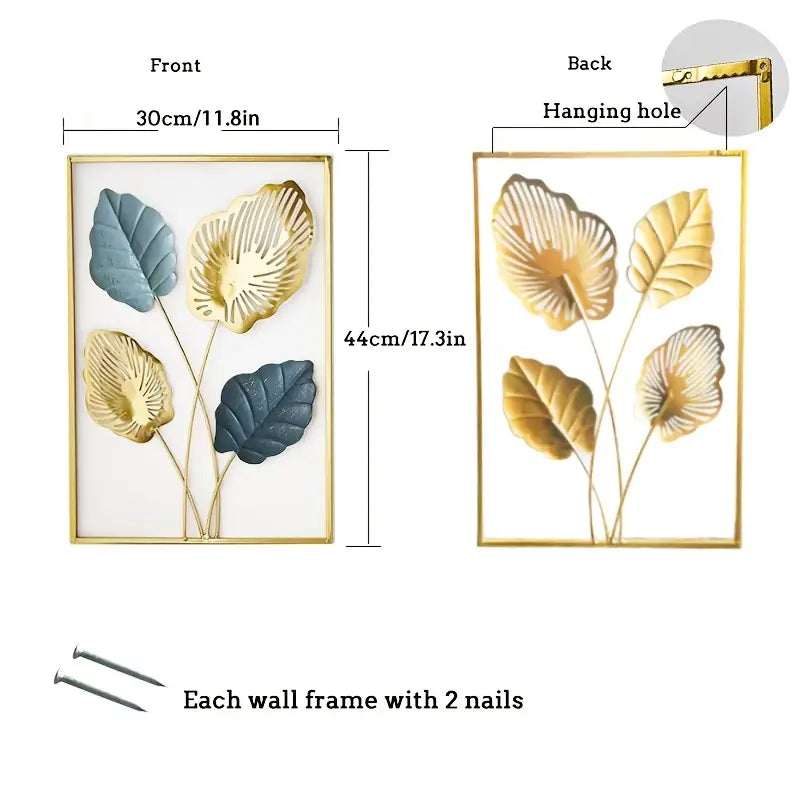 Metal Leaf Wall Art